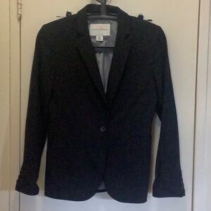 Banana Republic Black Tailored Blazer with Textured Fabric